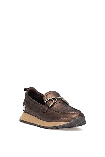 Mammamia D25Ka-7055 Women's Genuine Leather Casual Shoes Copper