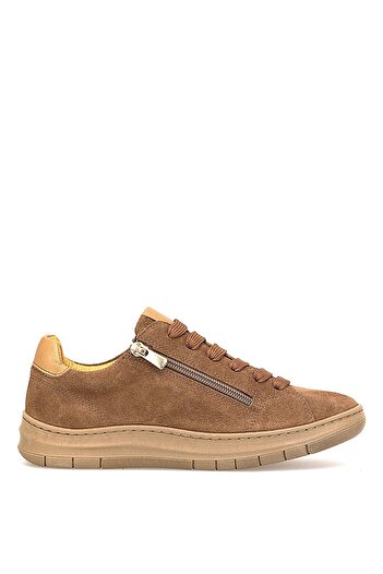 Mammamia D25Ka-495 Women's Genuine Suede Leather Casual Shoes Camel