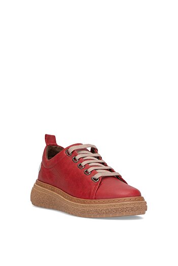 Mammamia D25Ya-120 Women's Genuine Leather Casual Shoes Red