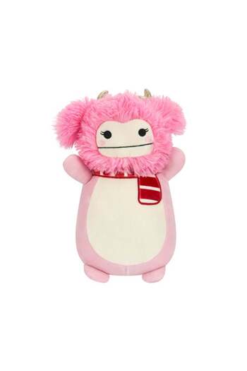 Squishmallows 10 inch Pink Bigfoot w/Scarf HugMee , Officially Licensed Kellytoy Plush Toy, Colorful