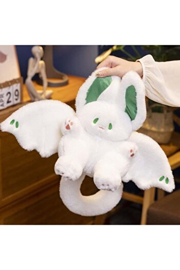 Generic 1pc Bat Rabbit Plush Toy – Soft Winged Bunny Stuffed Animal with Green Accents, Big Ears,