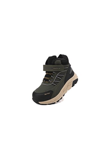 AX Boxing Sports boots for boys, Fur lined, High sole, Eco-leather, Elastic laces and spikes,