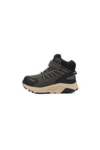 AX Boxing Sports boots for boys, Fur lined, High sole, Eco-leather, Elastic laces and spikes,