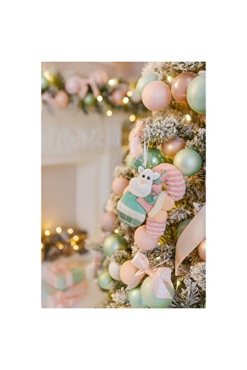 OEM Christmas Decoration for tree, door, window, with hanging ring, Reindeer Model, Textile, 17 x 13, cm