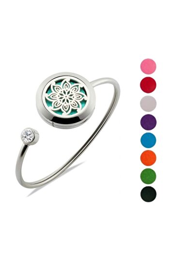 DROPY Metal bracelet with diffuser for essential oils, mandala model