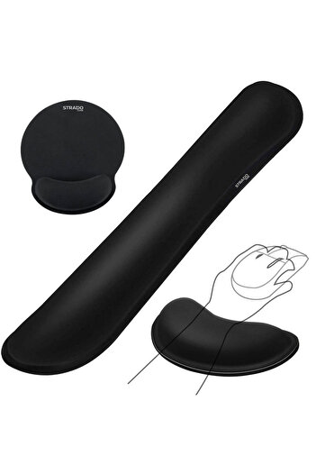 Other Strado Ergonomic Gel Pads Set - 3 Pieces (Black)