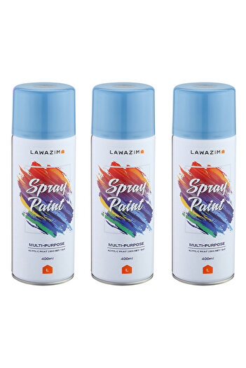 Lawazim Spray Paint Set 3 Piece - Multi-Surface 400ml Quick-Drying Paint for Indoor and Outdoor Use