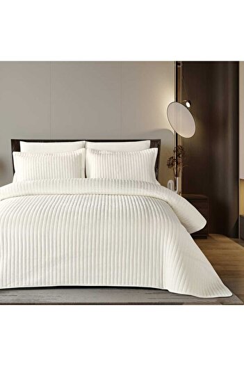 Feather Feather 4-Piece Aris Single Bedspread 170x230 cm with Stitched Filling - 003