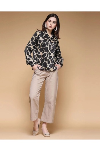 iza Black Printed Shirt