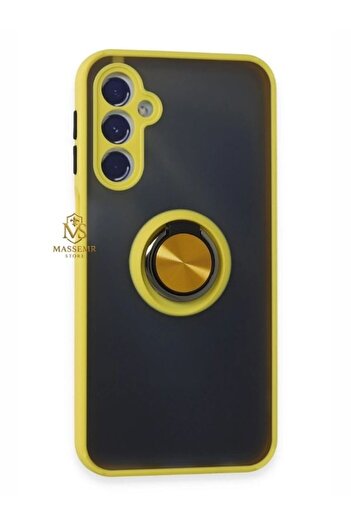 Massemr Samsung Galaxy M34 5g Compatible Silicone Case with Ring |   Premium Shock-Absorbing Cover with Magnetic Stand