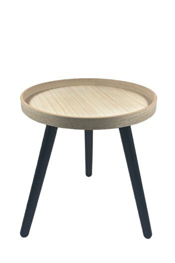 MOSTAFA Round wooden table with a modern and elegant design