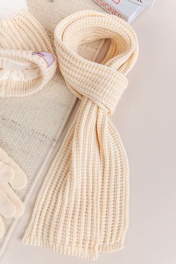 Babymod Pompom 9-15 years girl scarf beanie gloves set