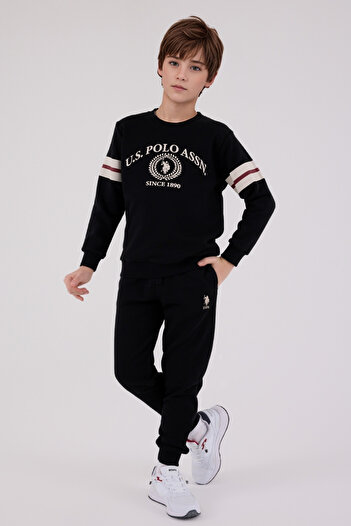 U.S. Polo Assn. Boys' Tracksuit Set - Comfortable Casual Sports Model