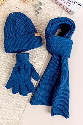 Babymod Garson Model 9-15 Years Old Boy Scarf Beret Glove Set