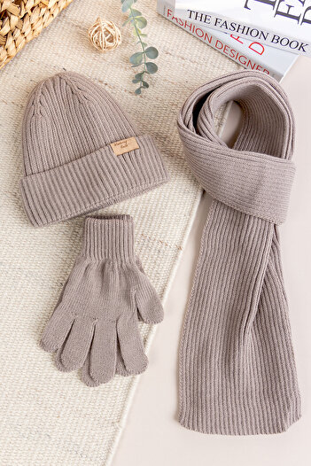 Babymod Garson Model 9-15 Years Old Boy Scarf Beret Glove Set