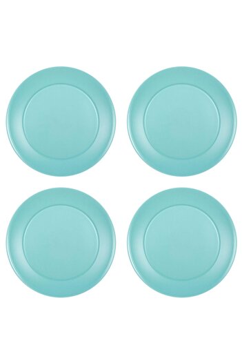 Vervo.ro pentru minți curioase Set of 4 plastic plates, green, 23 cm diameter
