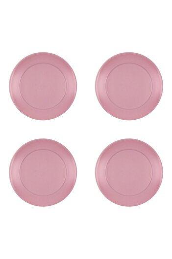 Vervo.ro pentru minți curioase Set of 4 Plastic Fruit Plates Powder Pink 20 cm