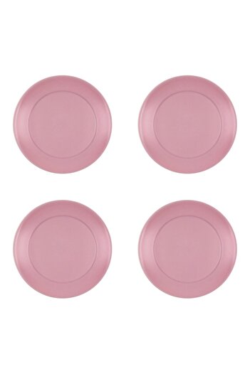 Vervo.ro pentru minți curioase Set of 4 Plastic Fruit Plates Powder Pink 20 cm