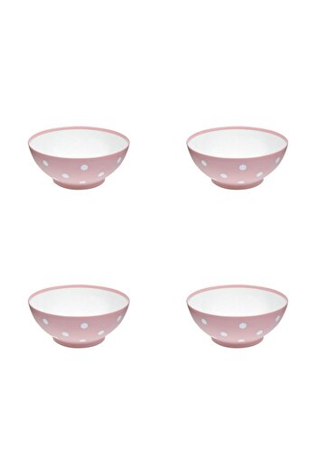 Vervo.ro pentru minți curioase Set of Bowls, 4 pieces, 350 ml, Plastic, Pink