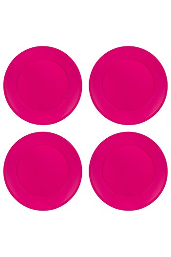 Vervo.ro pentru minți curioase Set of 4 Fuchsia Plastic Plates 23 cm