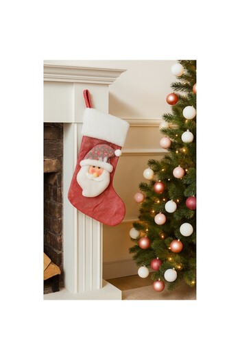 OEM Christmas decorative sock, Ideal for gifts, With hanger, For decorating the house, the fireplace, Sa