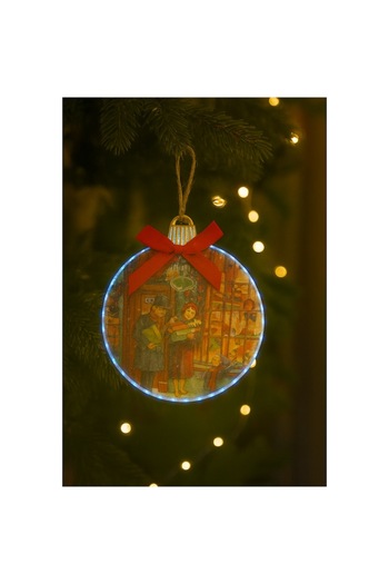 OEM Christmas light decoration, for the tree, Christmas Family Design, with hangers, self-adhesive tape
