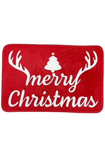 OEM Antiskid Entrance Mat with Christmas Motives, Textile Material, "Merry Christmas" Design, 38 x 58 cm