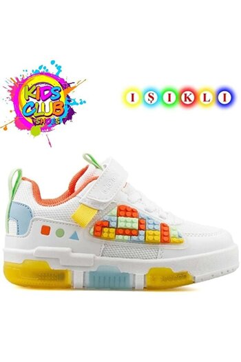 p papuccum ortopedi çocuk ayakkabıları Children's Legolu Lighted Orthopedic Sole Unisex Children's Sports Shoes
