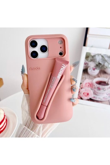 HYPERSOFT iPhone 17 (6.3 Inch) Compatible Rhode Summer Lip Case with Lipstick Compartment