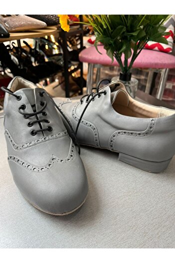 bitangosu Grey Brogue Men's New Comfortable Fit Dance Shoe, Classic Elegance Modern-Lightweight-Tango, Dancing and Ballroom