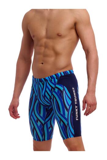 Funky Trunks Men's Jammer Swim Trunks - Snork City (Men's Knee-Length Swimwear)