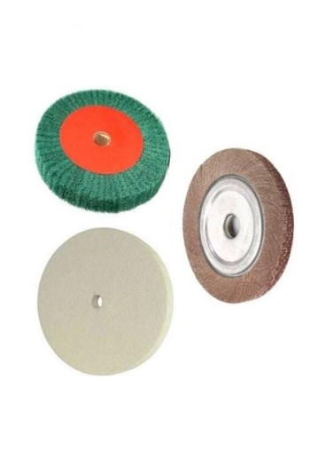 Spo sculeprofionline Wood and metal sanding discs, felt disc, green disc, emery disc, d 125mm, 3-piece pack