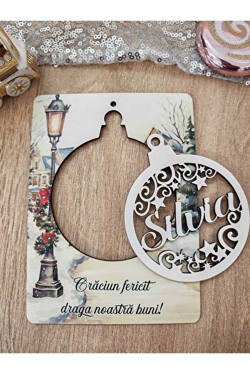 DLC Personalized globe with wooden greeting card