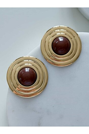 CHARMLUCKY Steel Button Earring