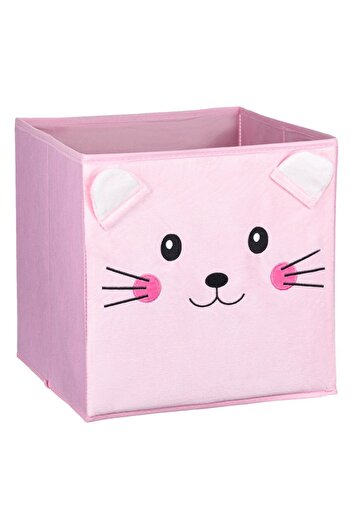 OEM Pink Cat Velvet Storage Box 30x30x30cm