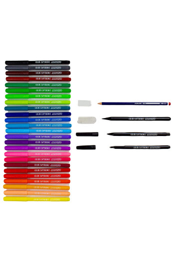 zola Handwriting markers set, sketches and calligraphy, 30 pieces, different designs and colours