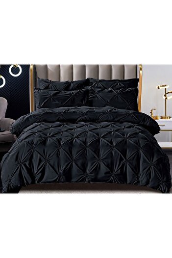 OEM Rynker Black Bed Linen 6 Pieces (Fine)