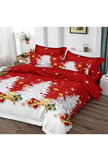 OEM Christmas Bed Linen with Elastic 180x200 Noel V37 6 Pieces (Fine)