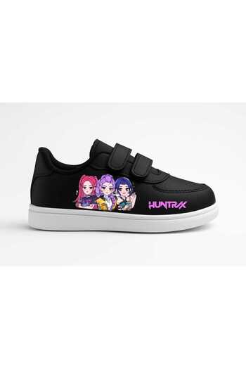 ECCAdesing New Huntrix Girls Printed Black Strap Children's Sports Shoes Sneaker