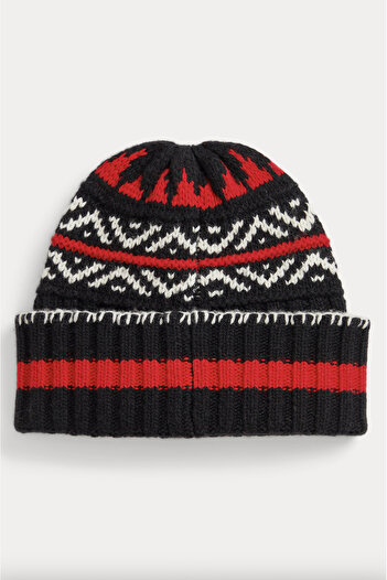 Polo Ralph Lauren Polo Bear Patterned Wool-Blend Beanie