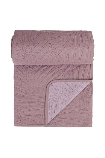 OEM Double-Sided Duvet Cover Pink Purple with Embossed Leaves 220x240cm