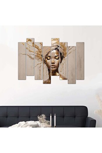Generic Modern wall panel, drawing of a woman - 24515 - divided into eight pieces