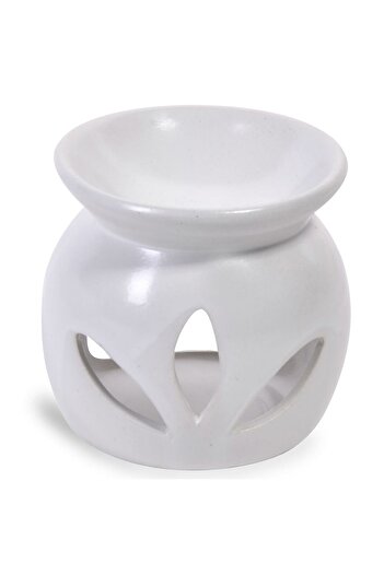 OEM White Ceramic Scented Oil Holder Ø7.5x8.5cm