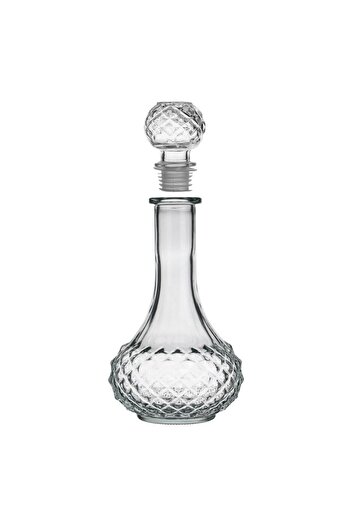 OEM Transparent Bottle with Embossed Diamond Pattern for Liquor 500ml