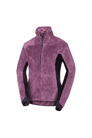 NORTHFINDER Women's fleece blouse Melisa wineblack