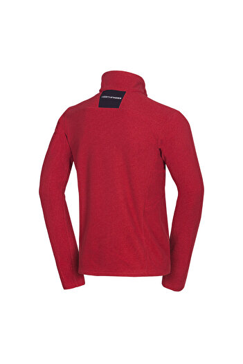 NORTHFINDER Men's fleece melange sweatshirt Trugberg darkred