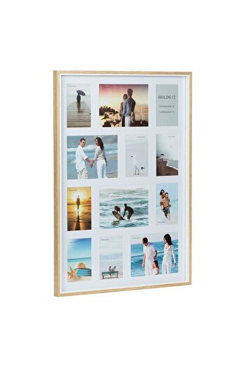 OEM Decorative Photo Frame Passepartout Made of Natural Oak Wood (12 photos) 52.5x2.5x72.5cm
