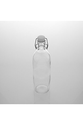 OEM Transparent Glass Water Bottle with Cork 1L