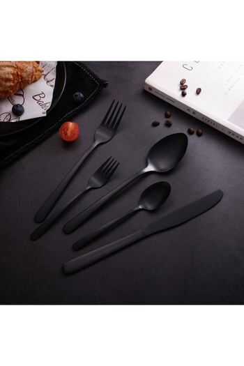 OEM Stainless Steel Spoons Black 21cm - 2pcs