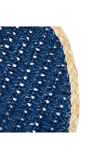 OEM Round Plate Holder with Braided Pattern Blue Ø38cm